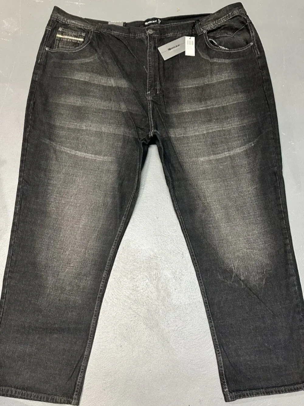 Royal Blue Brand Denim Jeans Men Size 60 x 34 Relaxed Fit Big & Tall New